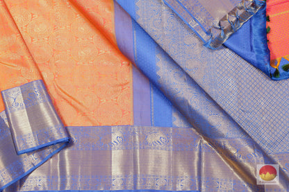 Traditional Design Handwoven Pure Silk Kanjivaram Saree - Pure Zari - PV G 1801 - Archives - Silk Sari - Panjavarnam