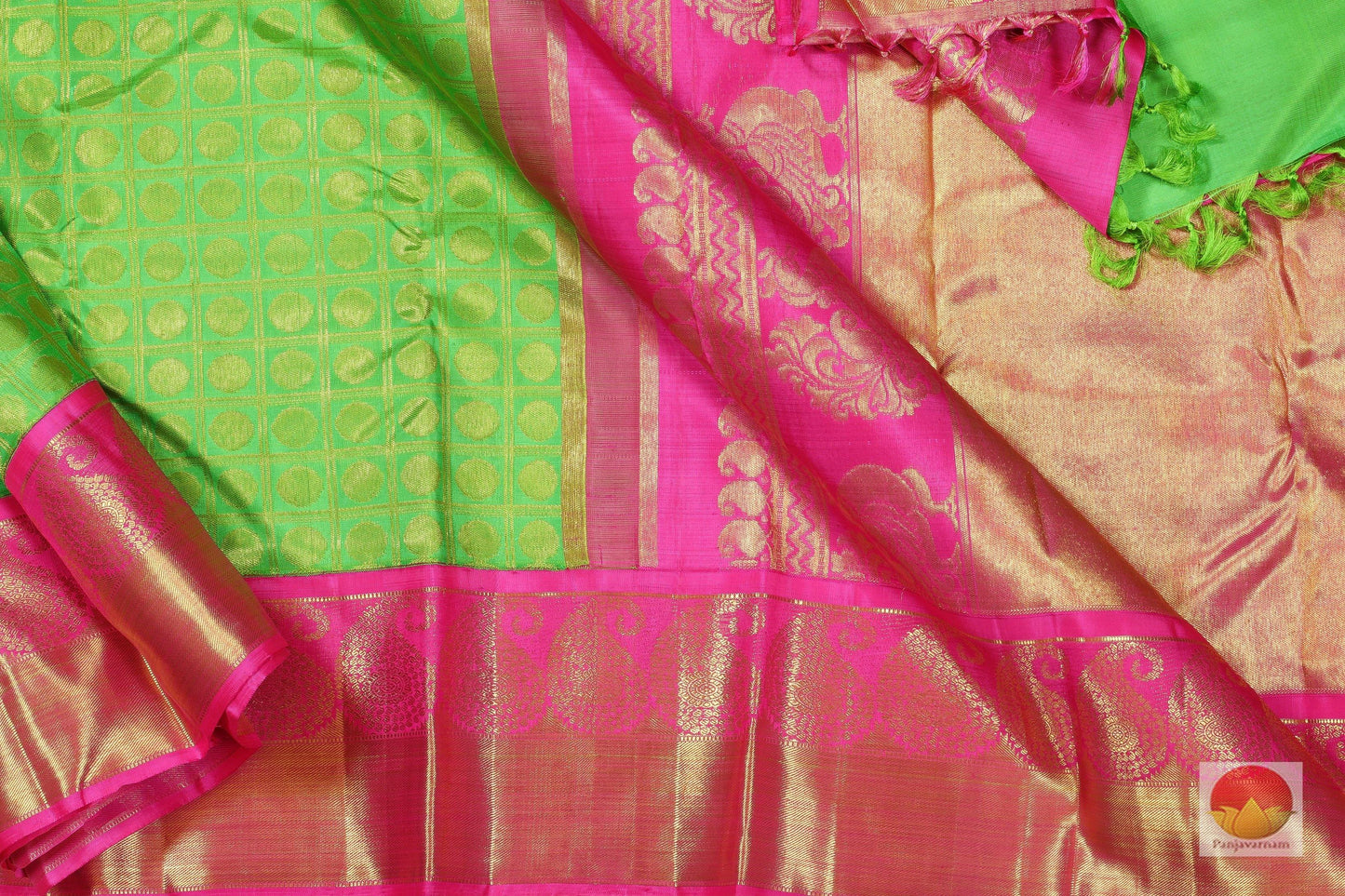 Traditional Design - Handwoven Pure Silk Kanjivaram Saree - Pure Zari - PV G 1802 - Archives - Silk Sari - Panjavarnam