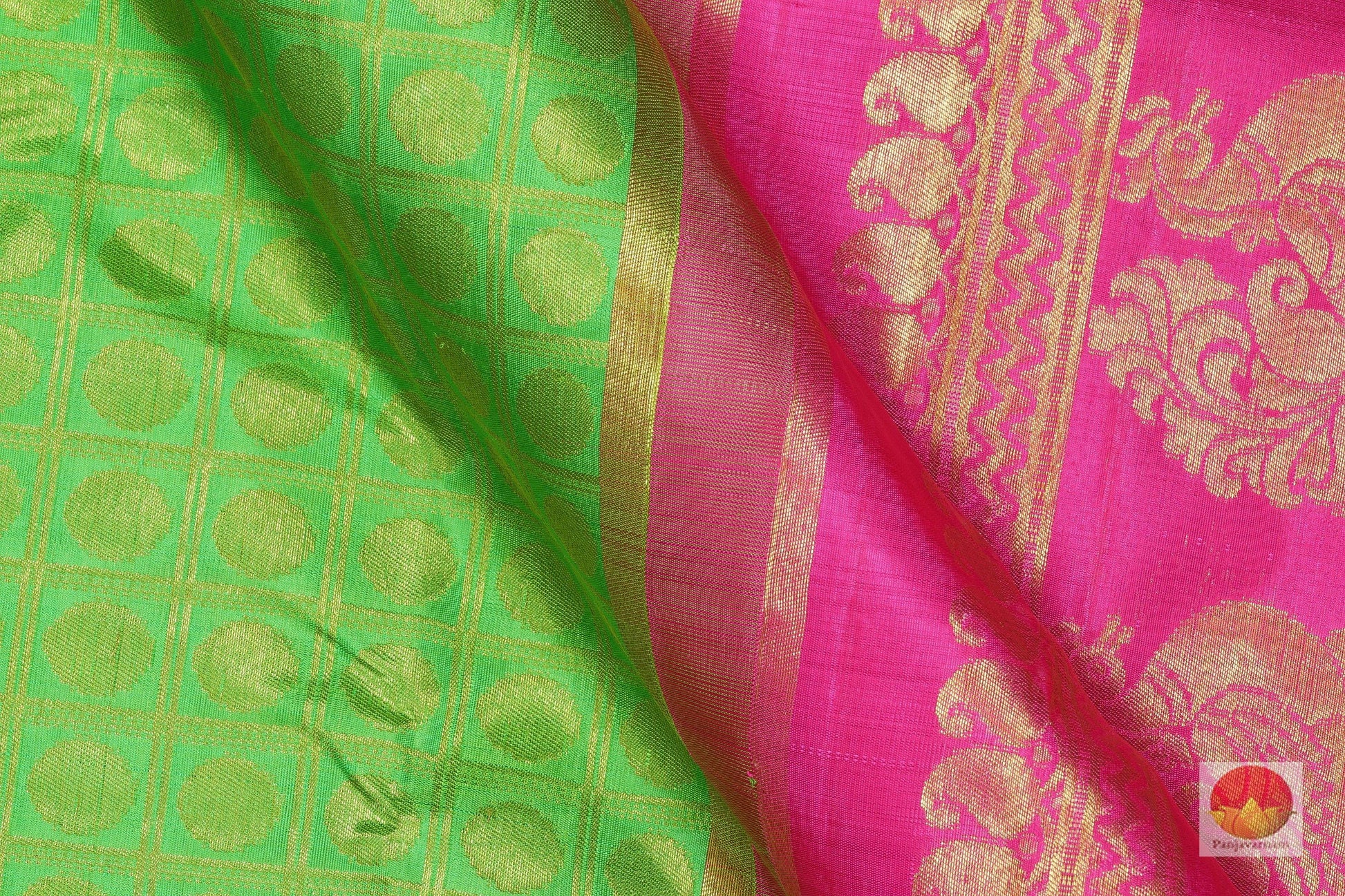 Traditional Design - Handwoven Pure Silk Kanjivaram Saree - Pure Zari - PV G 1802 - Archives - Silk Sari - Panjavarnam