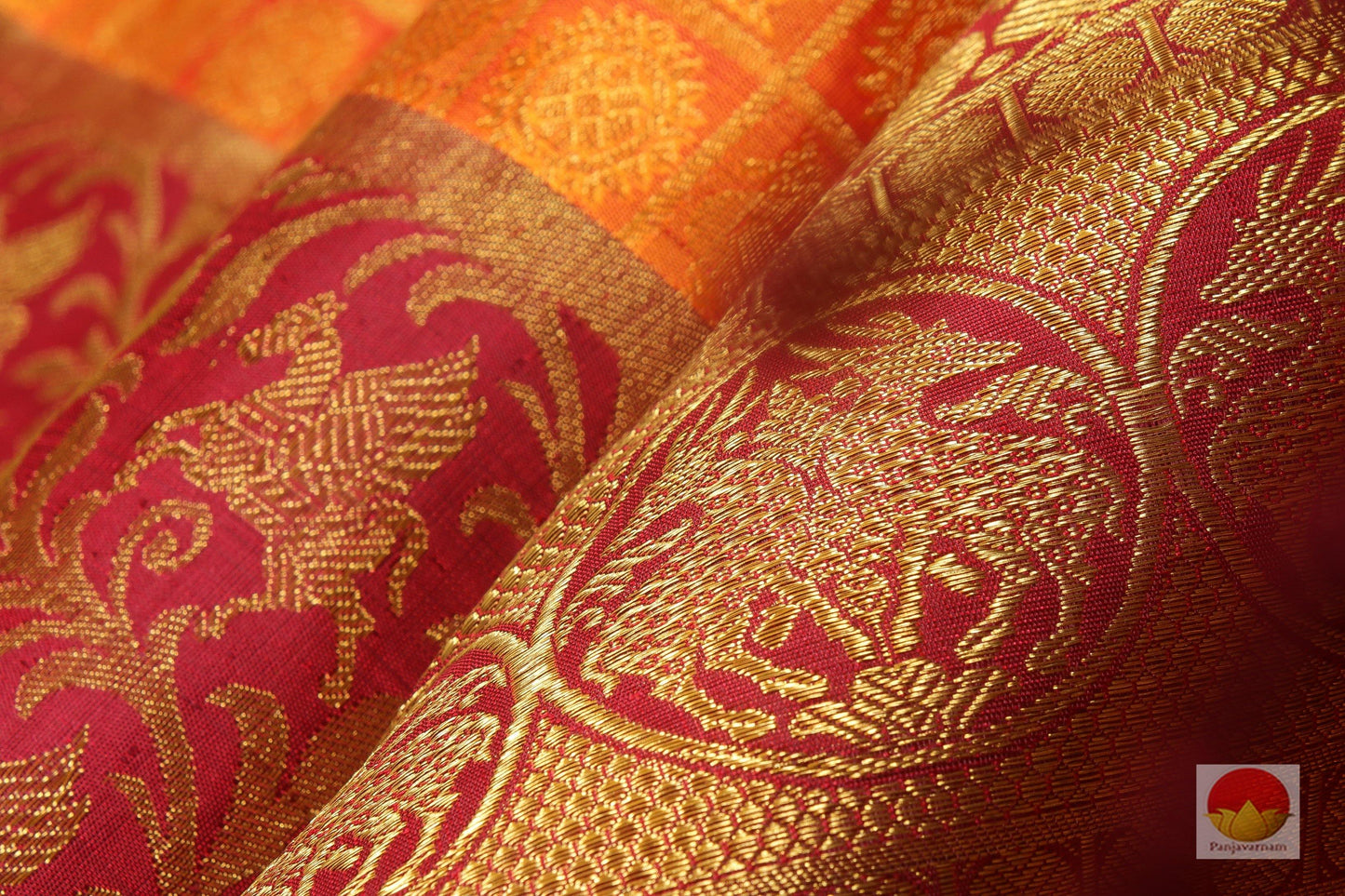 Traditional Design - Handwoven Pure Silk Kanjivaram Saree - Pure Zari - PV G 1807- Archives - Silk Sari - Panjavarnam