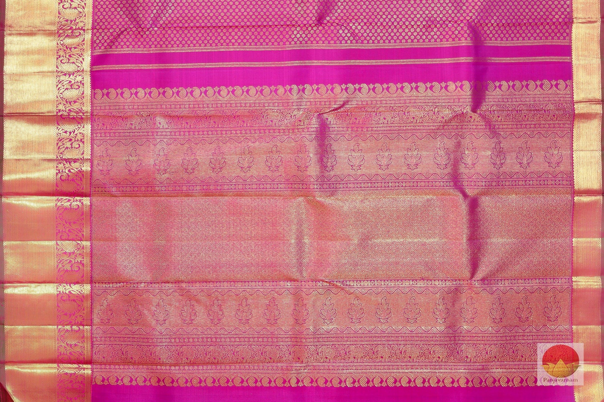 Traditional Design Handwoven Pure Silk Kanjivaram Saree - Pure Zari - PV G 1815 - Archives - Silk Sari - Panjavarnam