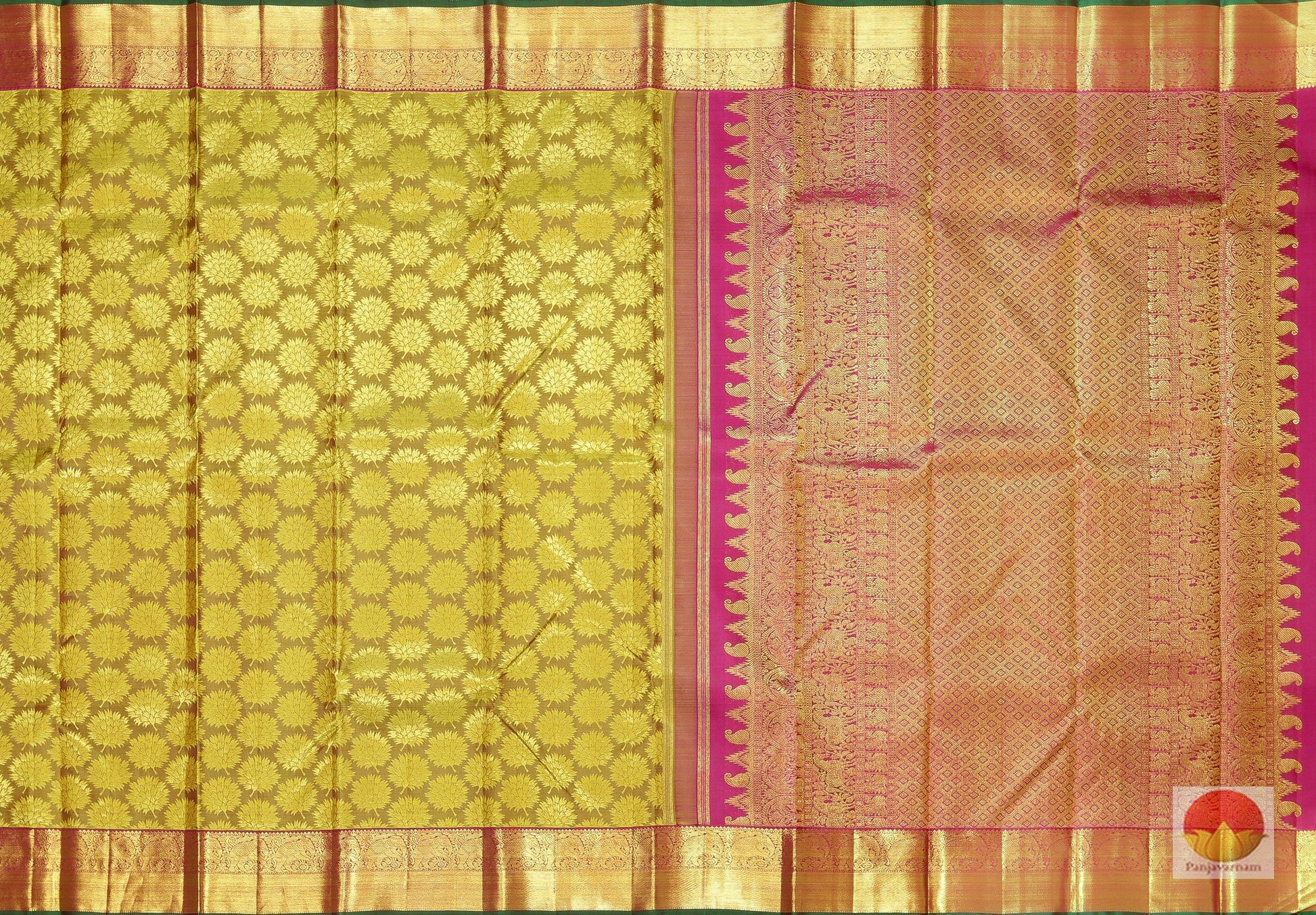 Traditional Design Handwoven Pure Silk Kanjivaram Saree - Pure Zari - PV G 1816 Archives - Silk Sari - Panjavarnam