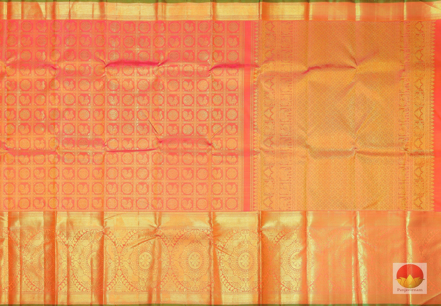 Traditional Design Handwoven Pure Silk Kanjivaram Saree - Pure Zari - PV G 1820 - Archives - Silk Sari - Panjavarnam