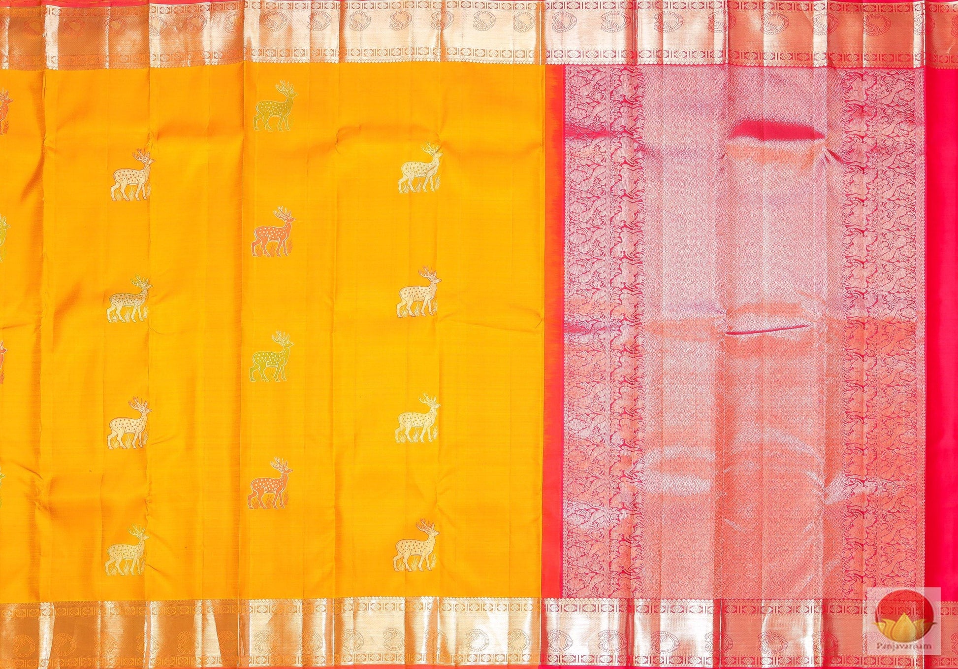 Traditional Design - Handwoven Pure Silk Kanjivaram Saree - Pure Zari - PV G 1897 Archives - Silk Sari - Panjavarnam