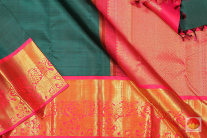 Traditional Design - Handwoven Pure Silk Kanjivaram Saree - Pure Zari - PV J 10228 Archives - Silk Sari - Panjavarnam