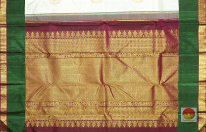 Traditional Design Handwoven Pure Silk Kanjivaram Saree - Pure Zari - PV J6734 Archives - Silk Sari - Panjavarnam