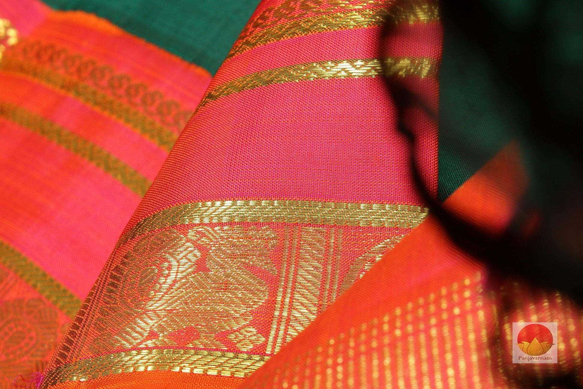 Traditional Design - Handwoven Pure Silk Kanjivaram Saree - Pure Zari - PV J9065 - Archives - Silk Sari - Panjavarnam