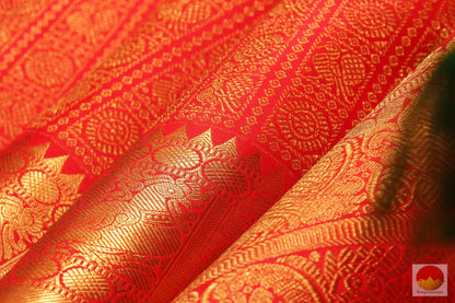 Traditional Design - Handwoven Pure Silk Kanjivaram Saree - Pure Zari - PV SVS 1208 - Archives0 - Silk Sari - Panjavarnam