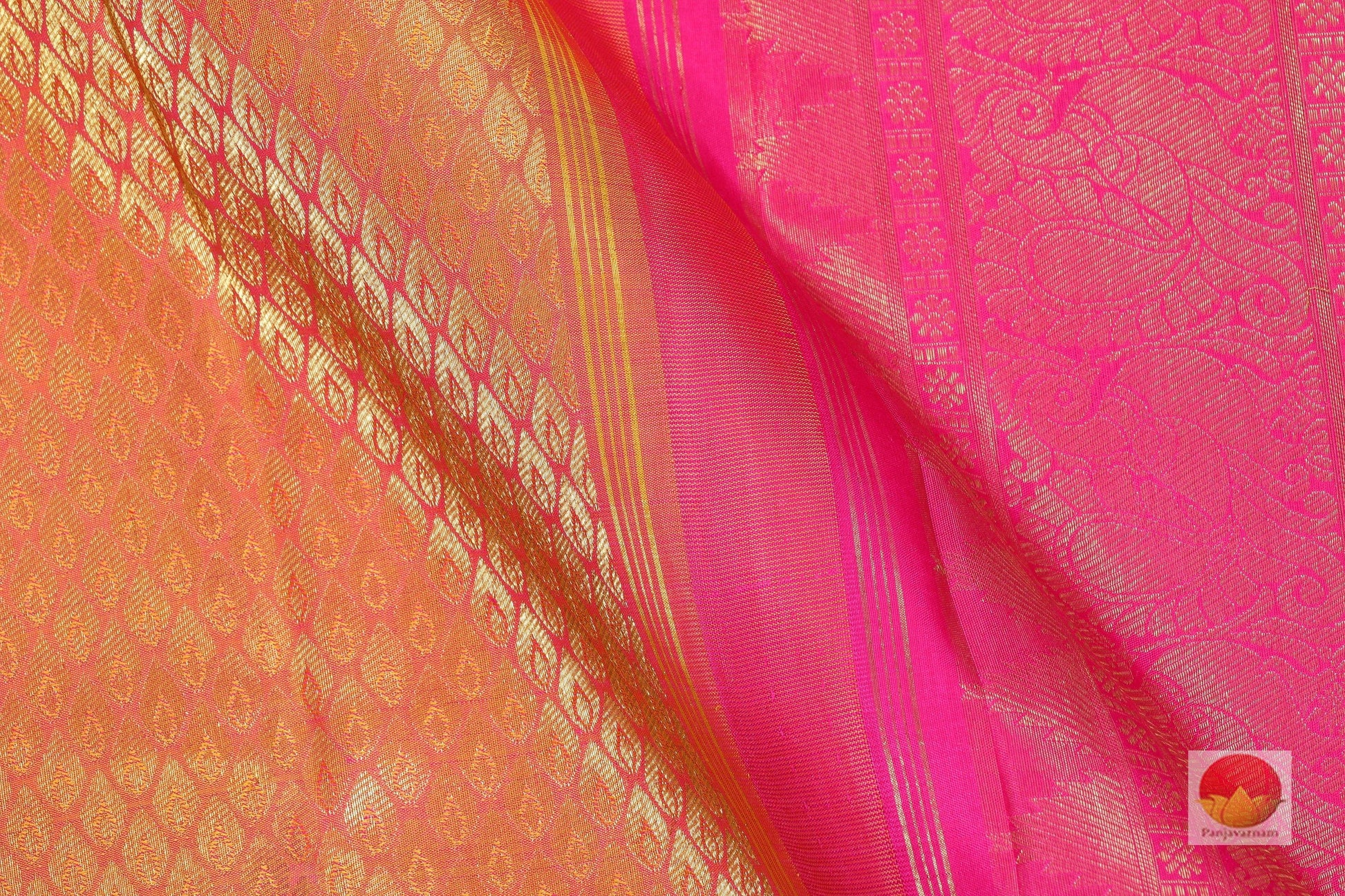 Traditional Design Handwoven Pure Silk Kanjivaram Saree - Pure Zari - PV SVS 14 Archives - Silk Sari - Panjavarnam