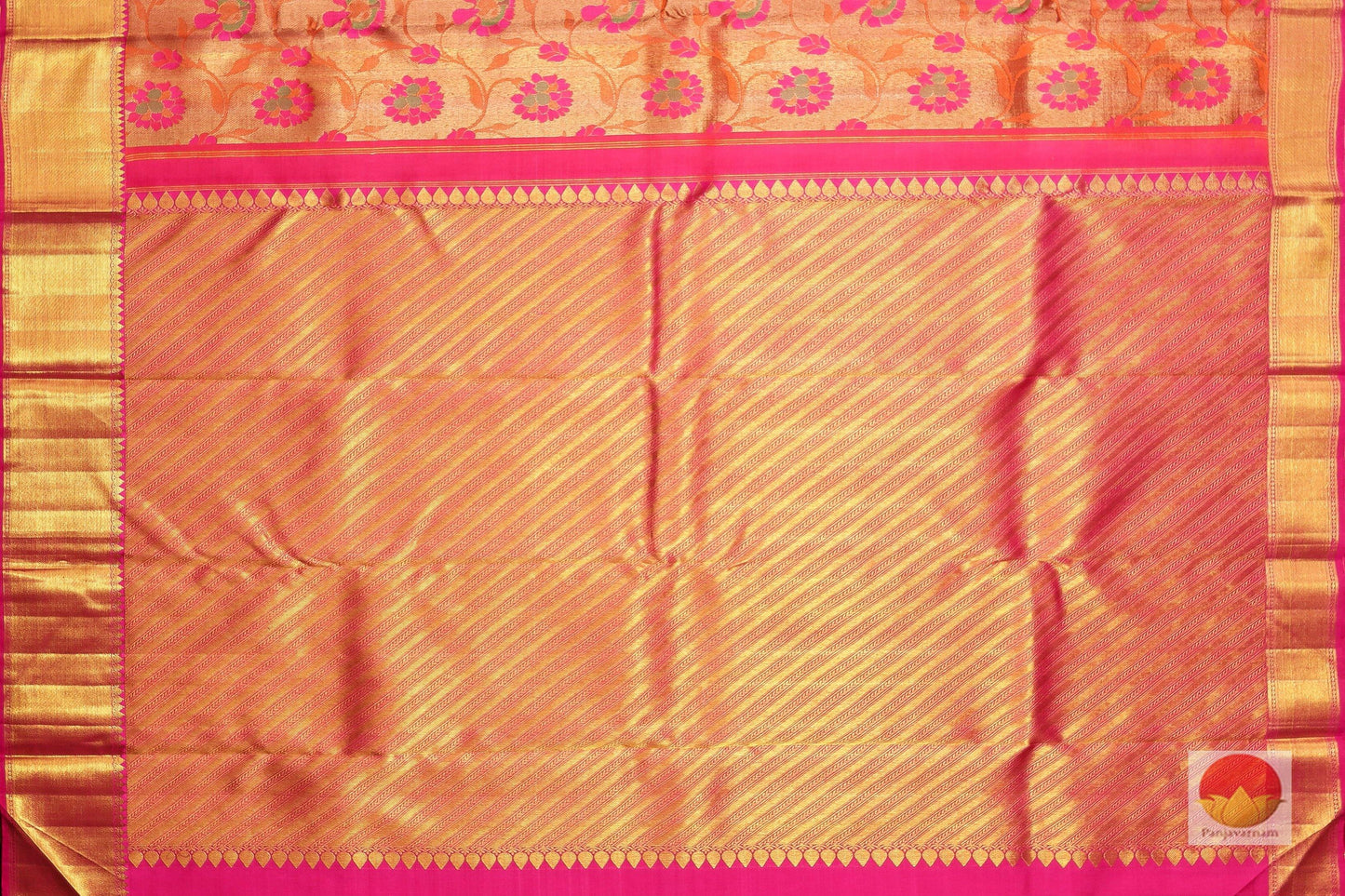 Traditional Design Handwoven Pure Silk Kanjivaram Saree - Pure Zari - PV SVS 3661 Archives - Silk Sari - Panjavarnam