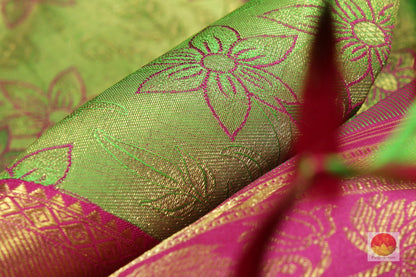 Traditional Design Handwoven Pure Silk Kanjivaram Saree - Pure Zari - PV SVS 3896 Archives - Silk Sari - Panjavarnam