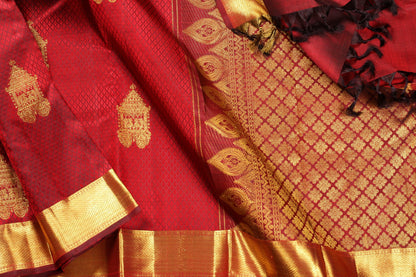 Traditional Design Handwoven Pure Silk Kanjivaram Saree - Pure Zari - PVJL 0718 1524 Archives - Silk Sari - Panjavarnam