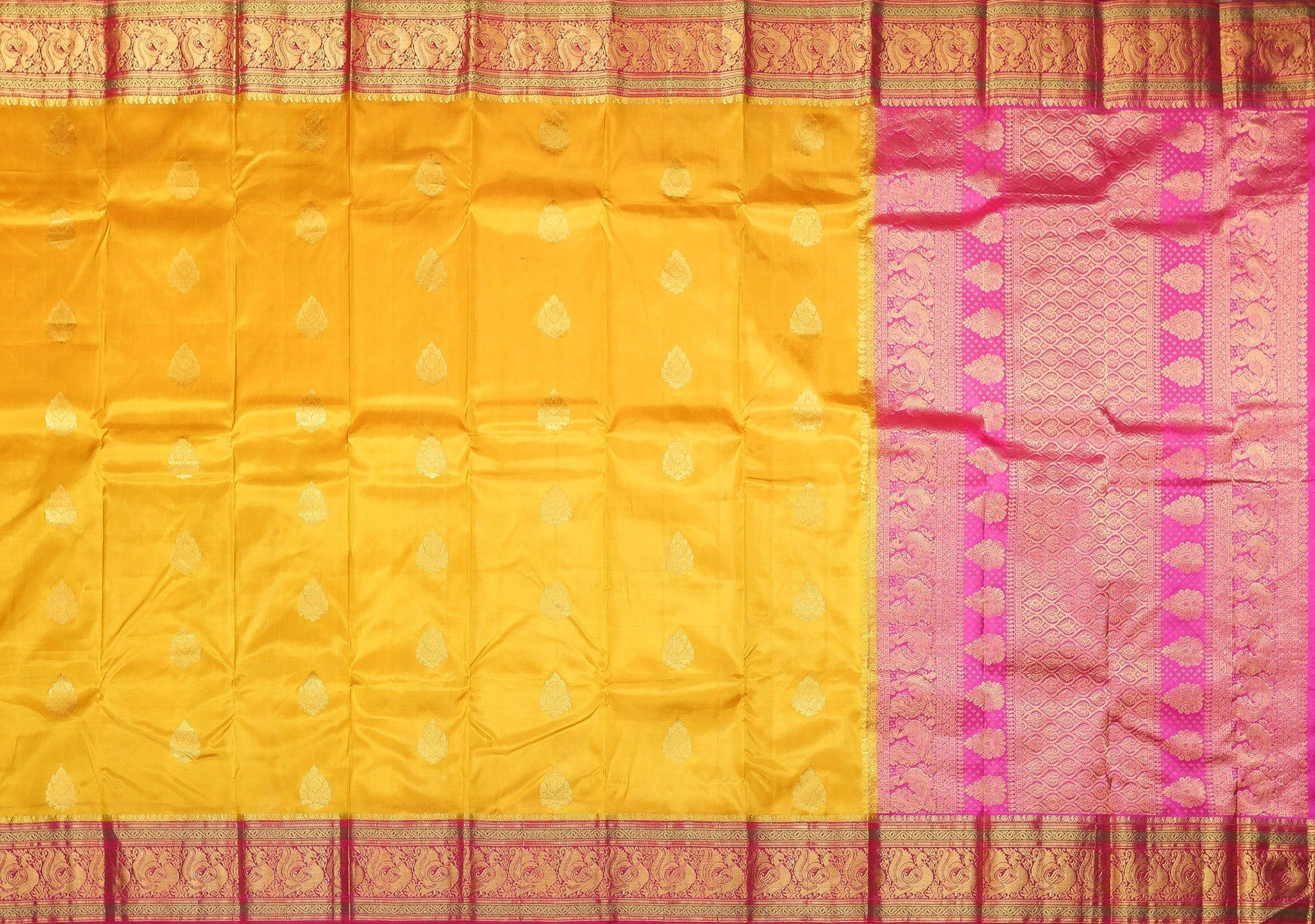 Traditional Design Handwoven Pure Silk Kanjivaram Saree - Pure Zari - PVJL 0718 1534 - Silk Sari - Panjavarnam