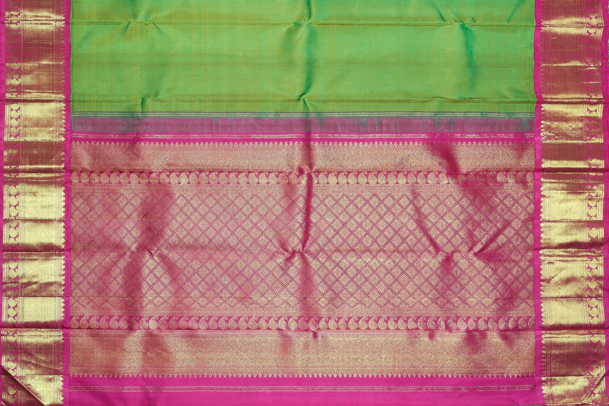 Traditional Design Handwoven Pure Silk Kanjivaram Saree - Pure Zari - PVM 0518 1395 - Silk Sari - Panjavarnam