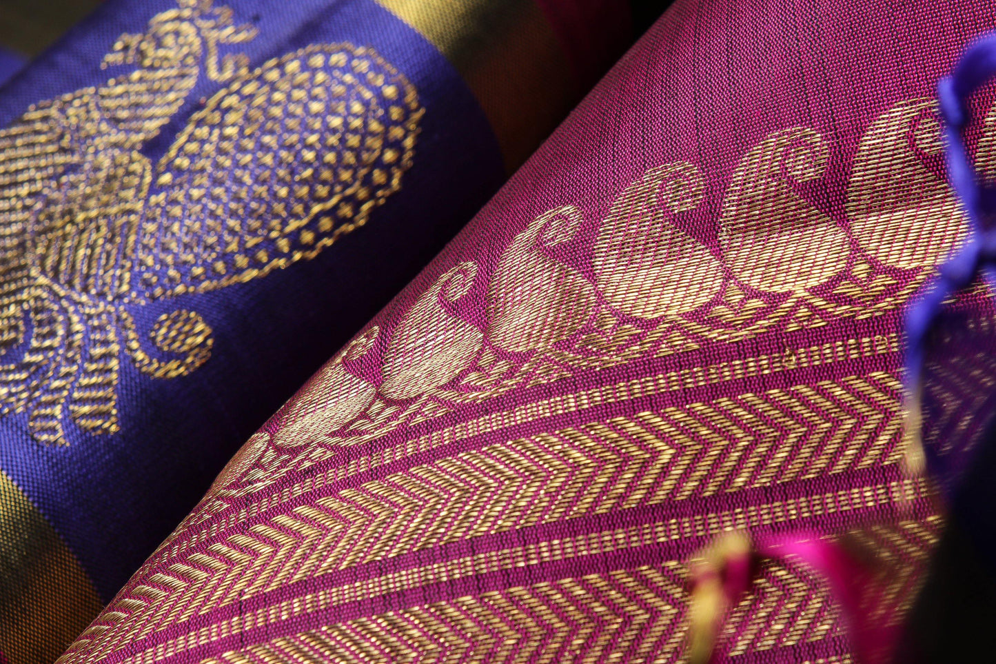 Traditional Design Handwoven Pure Silk Kanjivaram Saree - Pure Zari - PVM 0518 1404 - Silk Sari - Panjavarnam