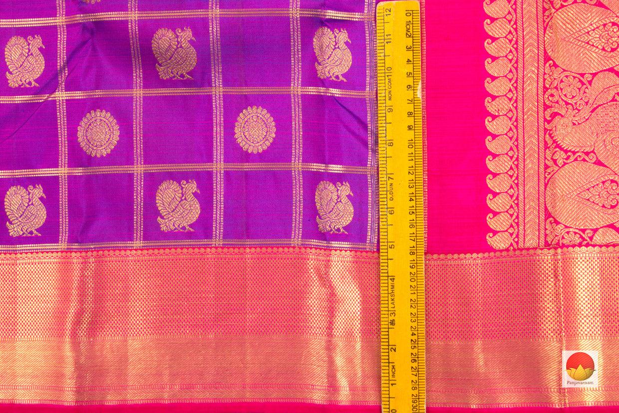 Traditional Design Handwoven Pure Silk Kanjivaram Saree - Pure Zari - PVSM G23 - Silk Sari - Panjavarnam