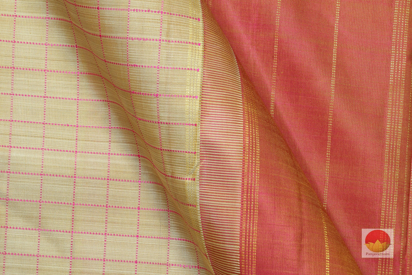 Traditional Design Handwoven Pure Silk Kanjivaram Saree - Pure Zari - PVSM G52 - Silk Sari - Panjavarnam