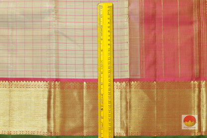 Traditional Design Handwoven Pure Silk Kanjivaram Saree - Pure Zari - PVSM G52 - Silk Sari - Panjavarnam