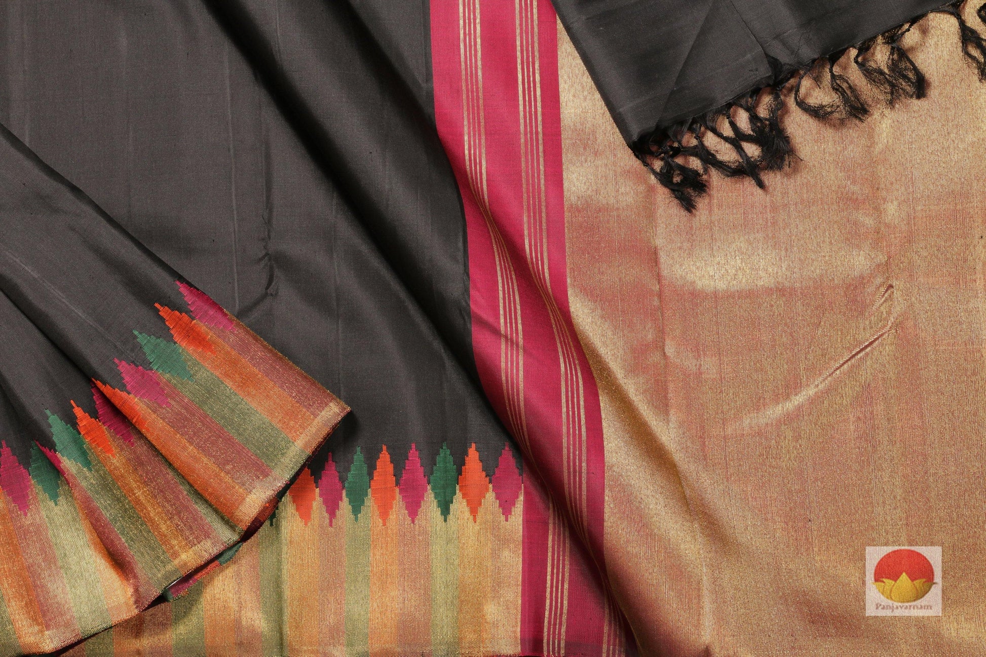 Traditional Design Handwoven Pure Silk Kanjivaram Saree - Pure Zari - PVSM G63 Archives - Silk Sari - Panjavarnam