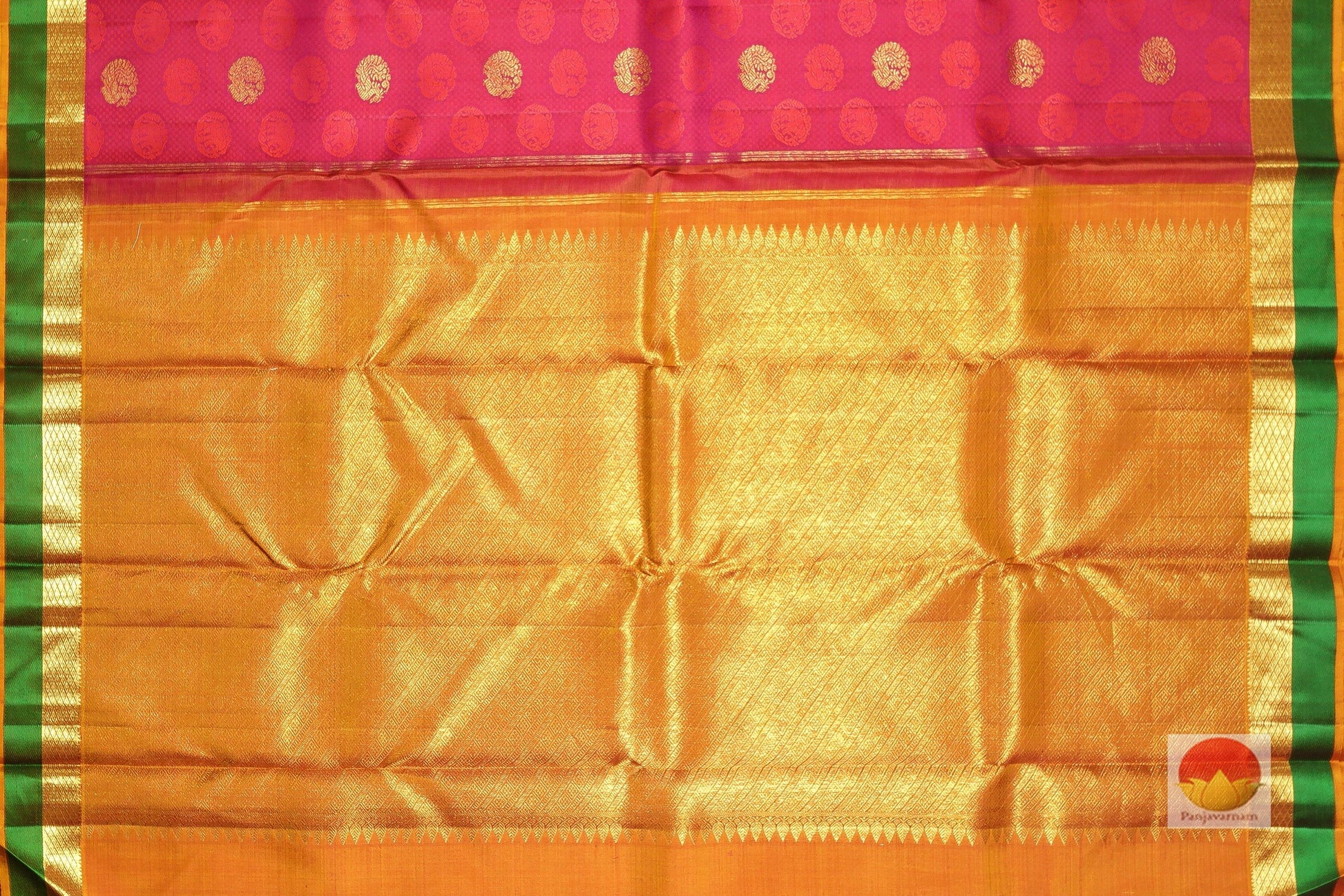 Traditional Design Handwoven Pure Silk Kanjivaram Saree - PV J7492 - Archives - Silk Sari - Panjavarnam