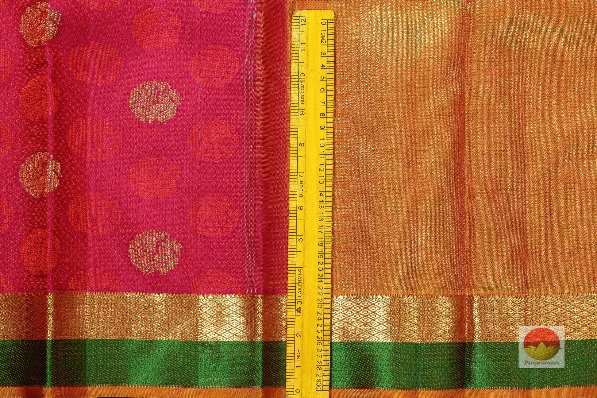 Traditional Design Handwoven Pure Silk Kanjivaram Saree - PV J7492 - Archives - Silk Sari - Panjavarnam