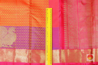 Traditional Design Handwoven Pure Silk Kanjivaram Saree - PV R5 Archives - Silk Sari - Panjavarnam