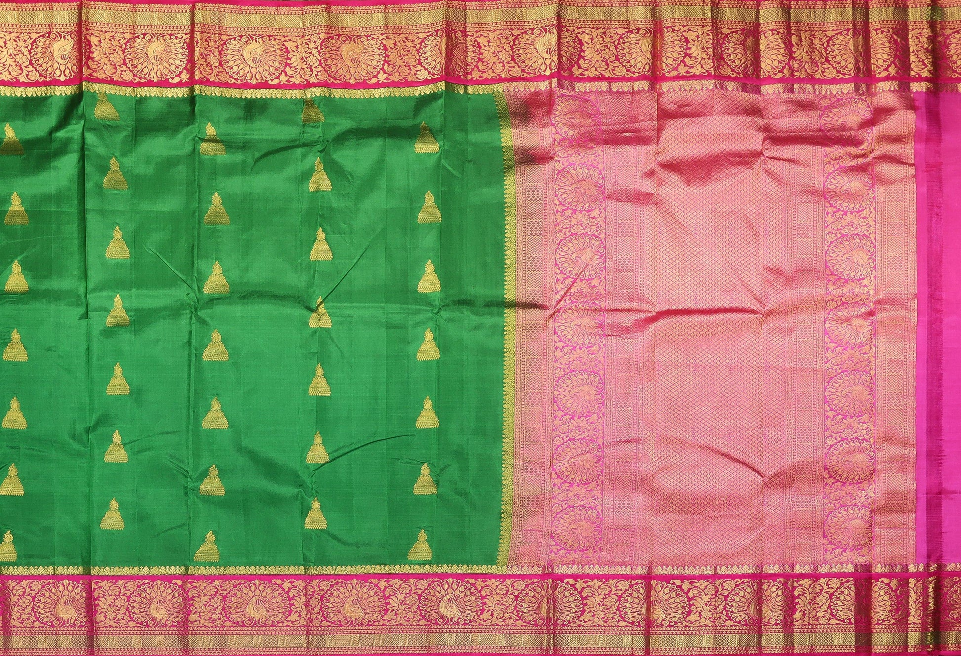 Traditional Design Handwoven Pure Silk Kanjivaram Saree - PVJL 0718 1532 - Silk Sari - Panjavarnam