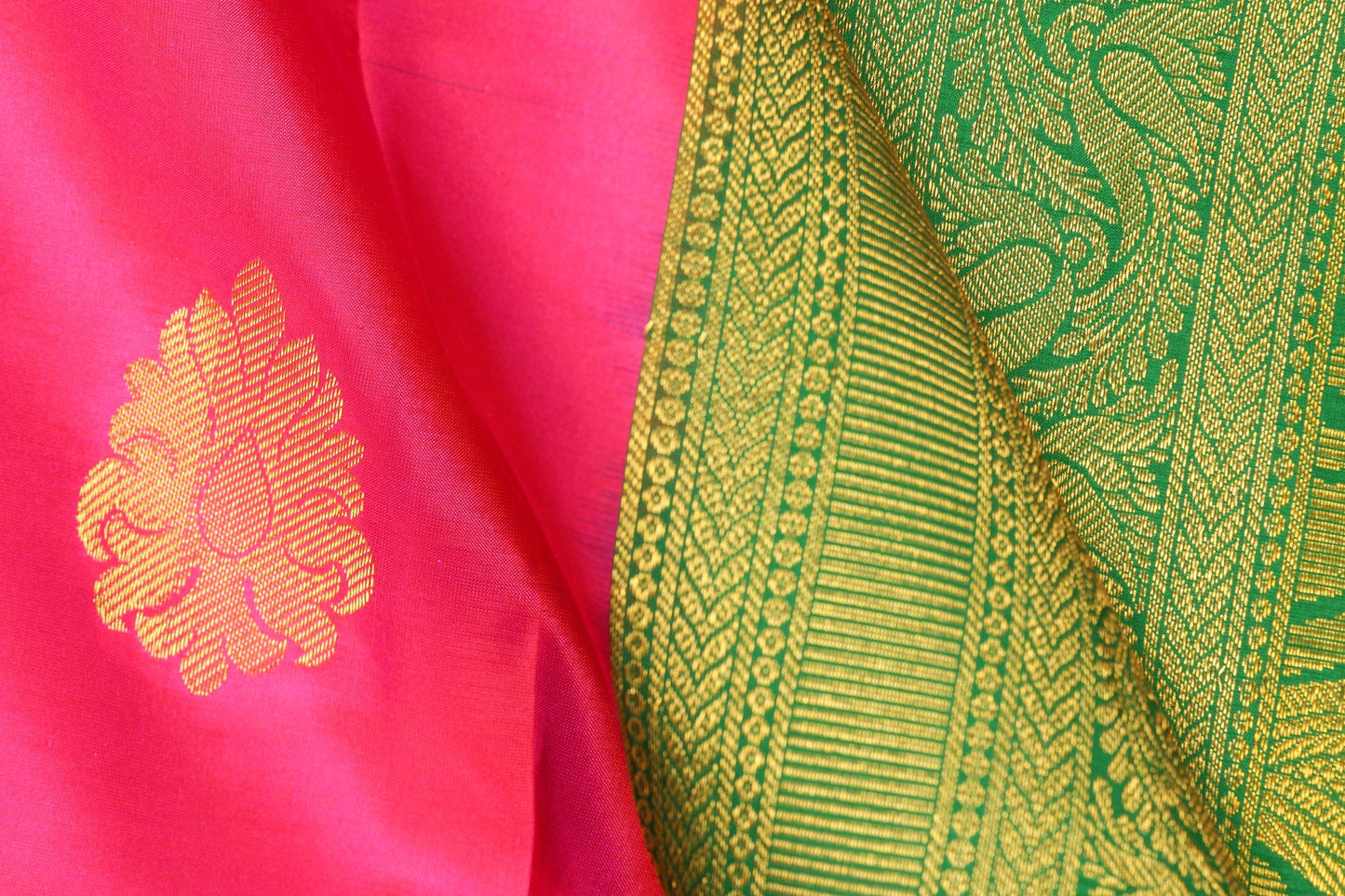 Traditional Design Handwoven Pure Silk Kanjivaram Saree - PVJL 0718 1533 - Silk Sari - Panjavarnam