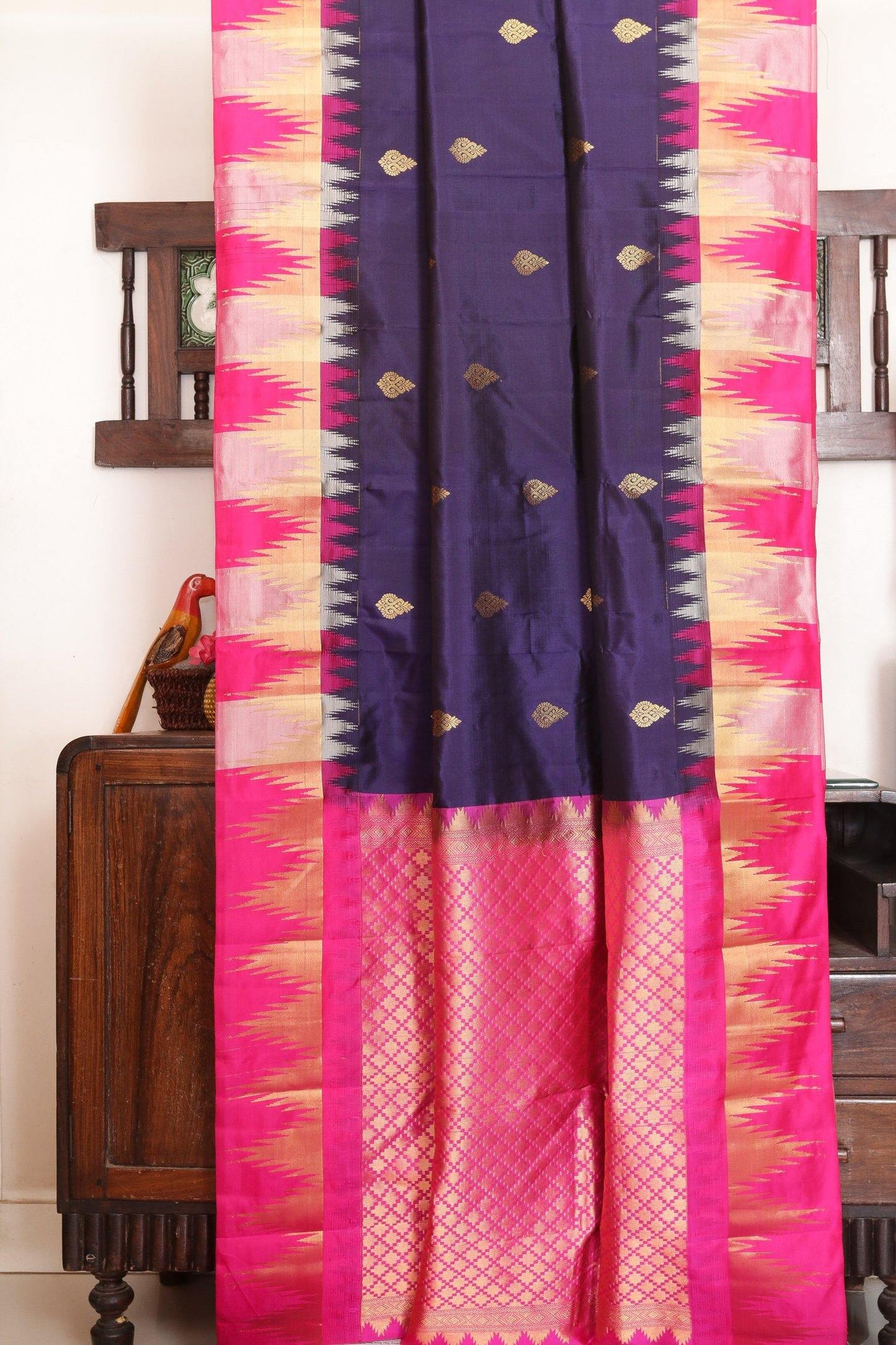 Traditional Design Handwoven Pure Silk Kanjivaram Saree - PVJL 0718 1539 Archives - Silk Sari - Panjavarnam