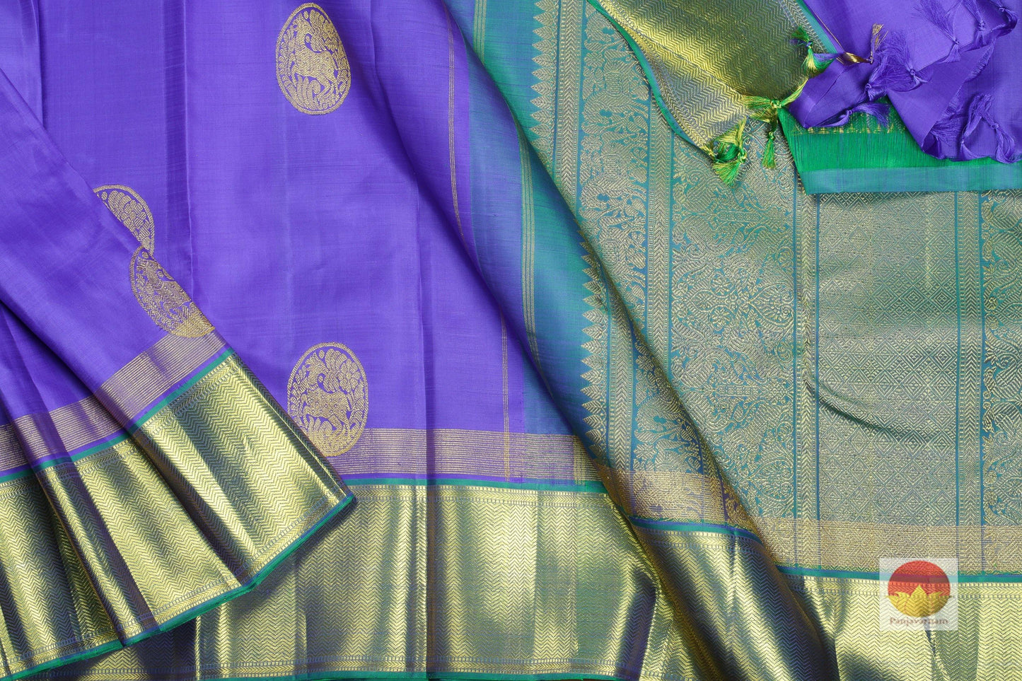 Traditional Design Handwoven Pure Silk Kanjivaram Saree - PVSM 0918 1559 - Archives - Silk Sari - Panjavarnam
