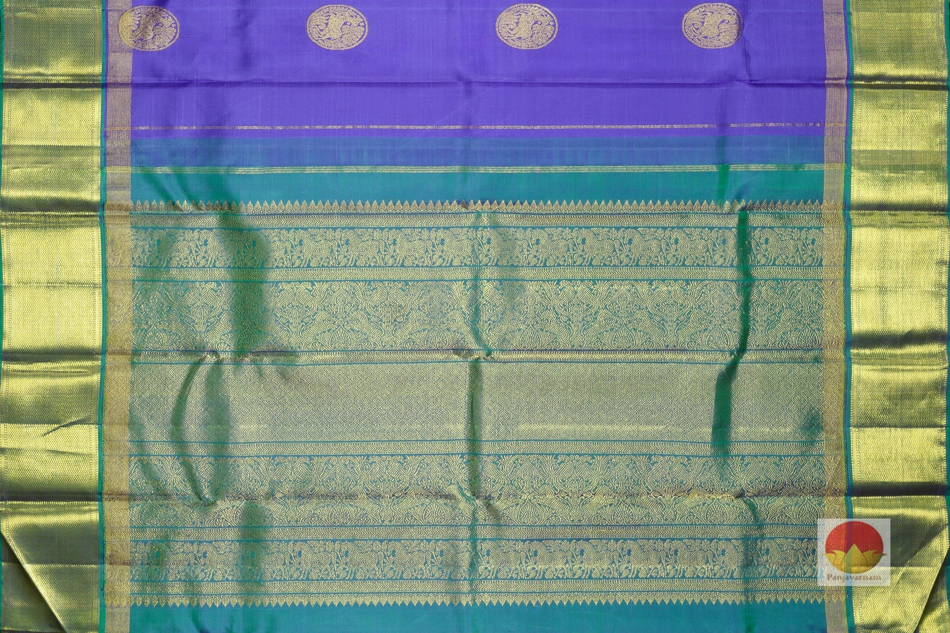 Traditional Design Handwoven Pure Silk Kanjivaram Saree - PVSM 0918 1559 - Archives - Silk Sari - Panjavarnam