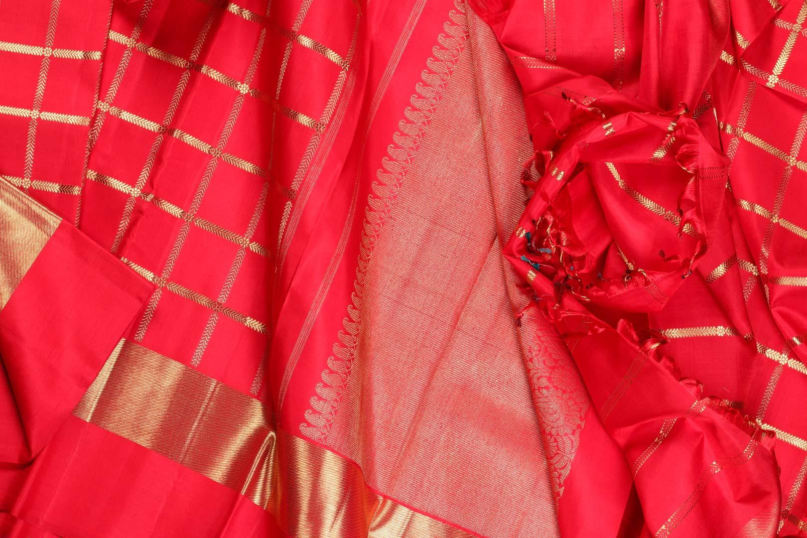 Traditional Design Kanjivaram pure silk saree - pure zari - handwoven Archives - Silk Sari - Panjavarnam