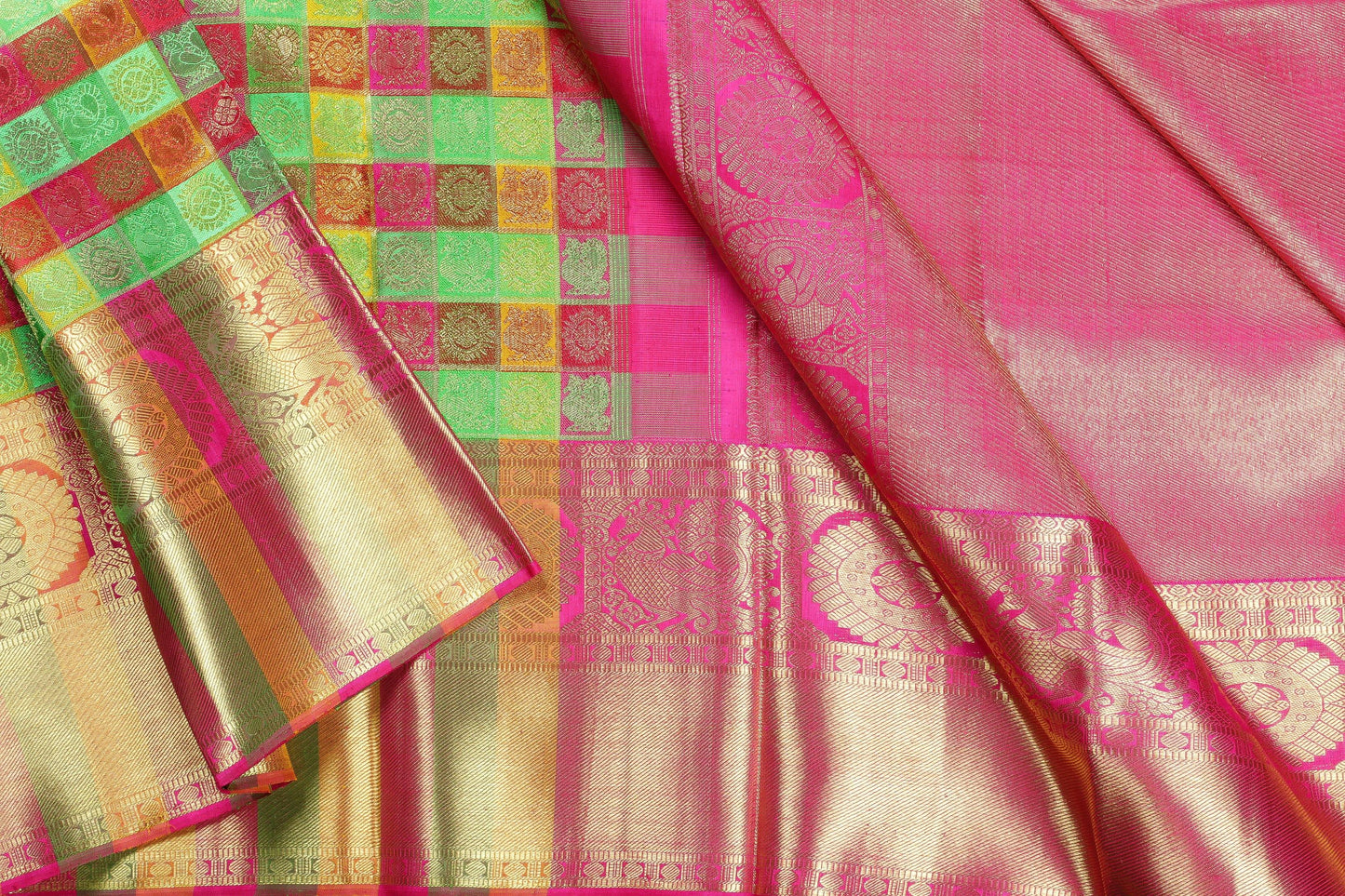 Traditional Design Pure Silk Handwoven Kanjivaram Saree - Bridal Saree - PA 3705 Archives - Silk Sari - Panjavarnam