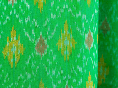 Turquoise And Red Pochampally Ikkat Silk Dupatta PVD 1054 - Dupattas - Panjavarnam