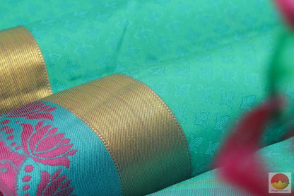 Turquoise Green & Blue - Kanchipuram Silk Saree - Pure Zari - PV G 4126 - Silk Sari - Panjavarnam