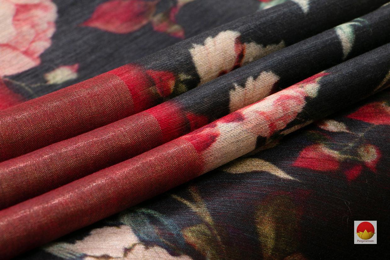 Tussar Silk Saree - Handwoven Pure Silk - Digital Print - PT 623 - Archives - Tussar Silk - Panjavarnam