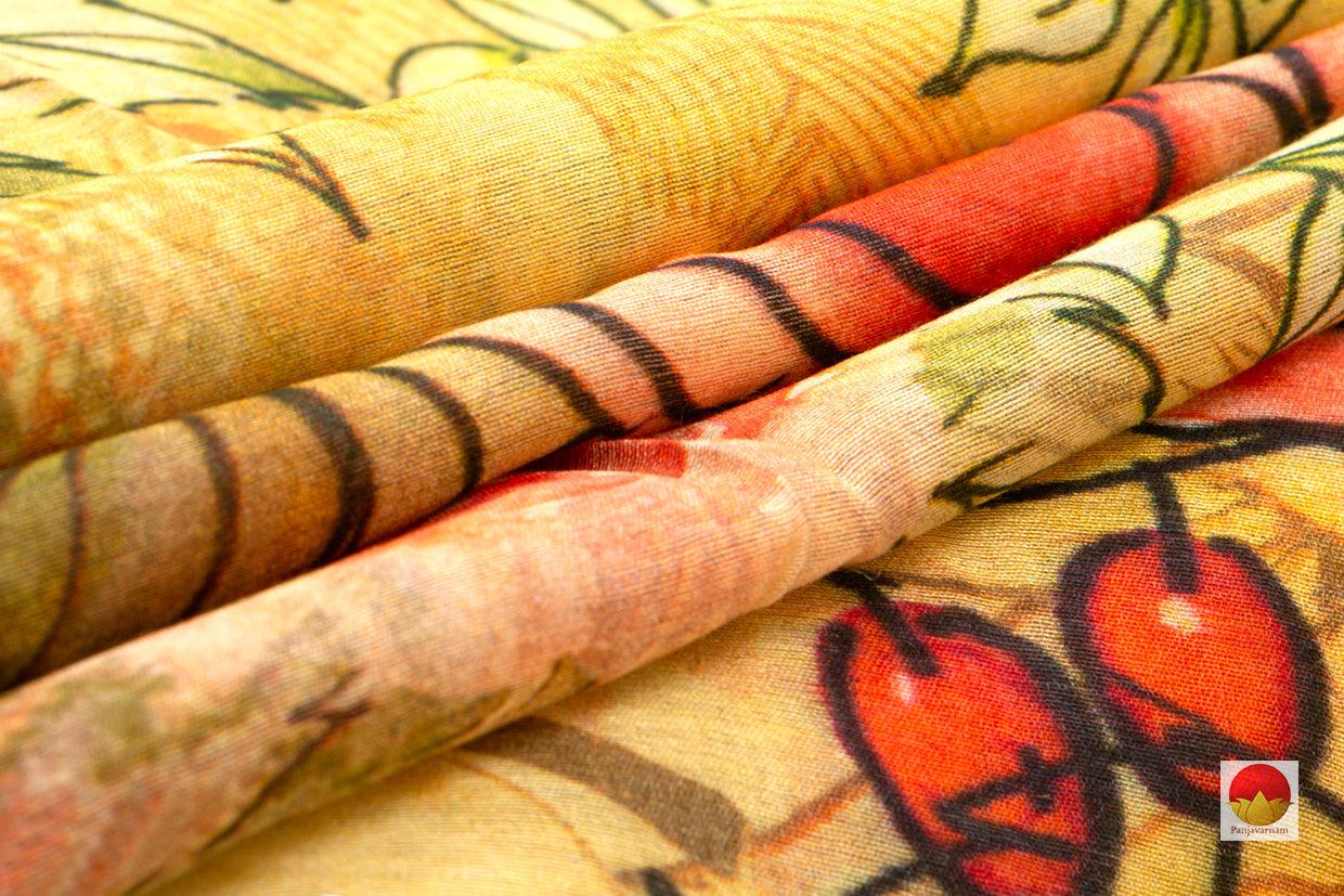Tussar Silk Saree - Handwoven Pure Silk - Digital Print - PT 625 - Tussar Silk - Panjavarnam