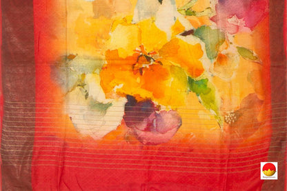 Tussar Silk Saree - Handwoven Pure Silk - Digital Print - PT 630 - Tussar Silk - Panjavarnam