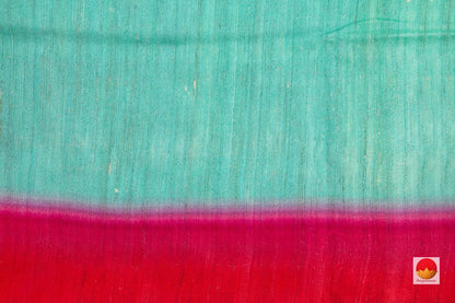Tussar Silk Saree - Handwoven Pure Silk - Digital Print - PT 643 - Tussar Silk - Panjavarnam