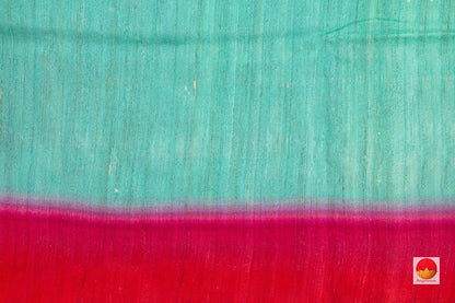 Tussar Silk Saree - Handwoven Pure Silk - Digital Print - PT 643 - Tussar Silk - Panjavarnam PT 643