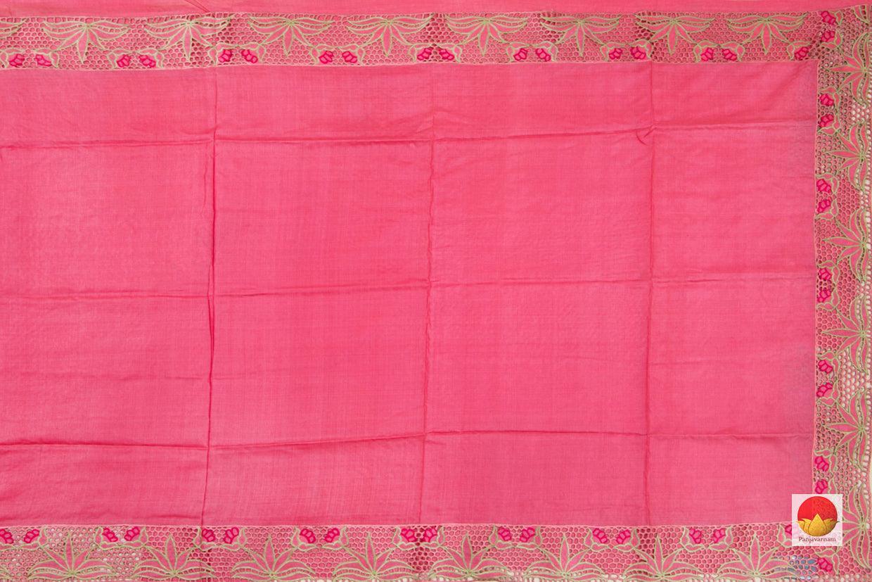 Tussar Silk Saree - Handwoven Pure Silk - Hand Cut Work - PT 657 - Tussar Silk - Panjavarnam