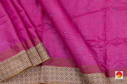 Tussar Silk Saree - Handwoven Pure Silk - PT 13 - Tussar Silk - Panjavarnam