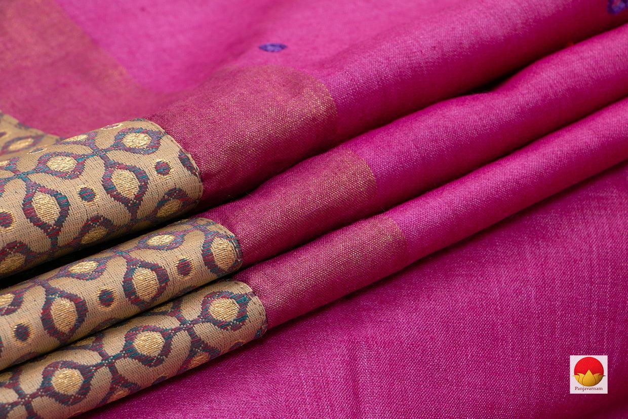 Tussar Silk Saree - Handwoven Pure Silk - PT 13 - Tussar Silk - Panjavarnam
