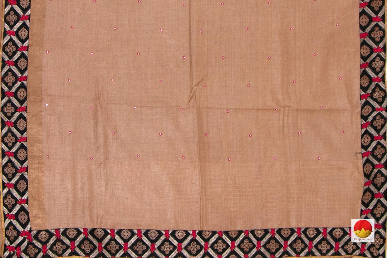 Tussar Silk Saree - Handwoven Pure Silk - PT 15 - Tussar Silk - Panjavarnam