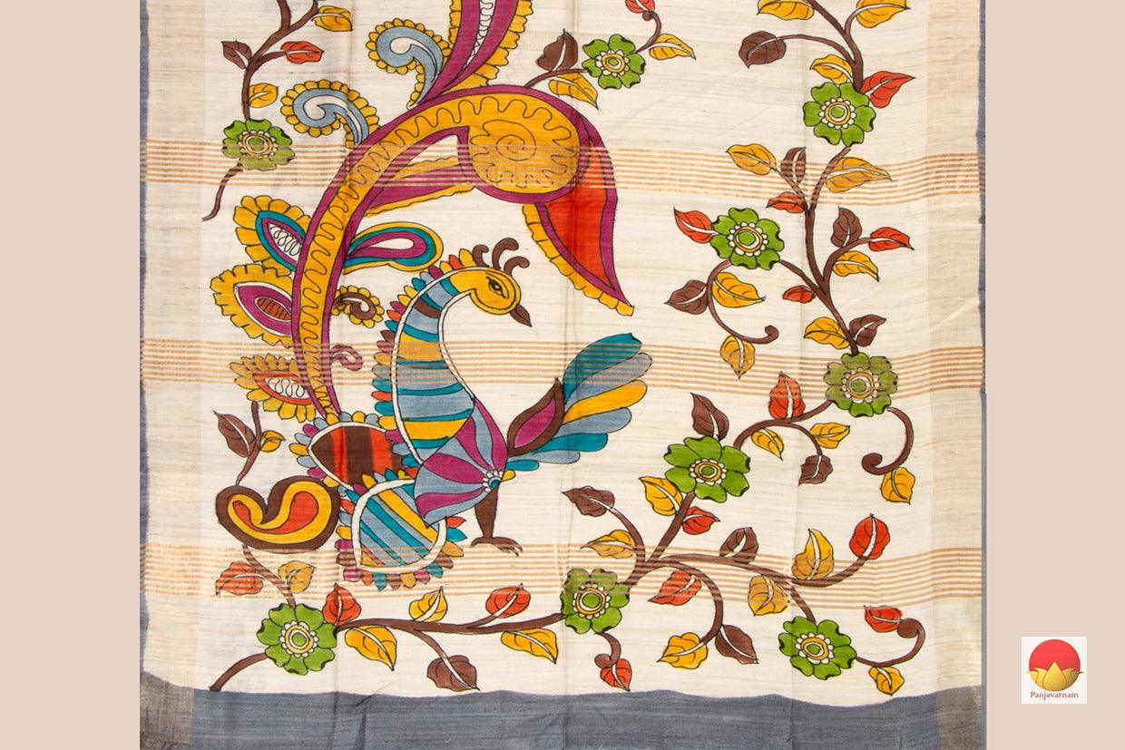 Tussar Silk Saree - Handwoven Pure Silk - PT 634 - Saris & Lehengas - Panjavarnam