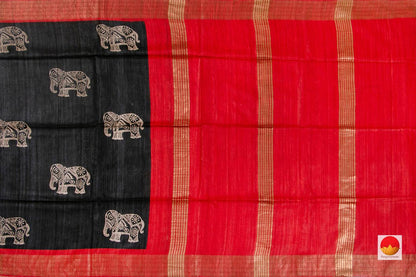 Tussar Silk Saree - Handwoven Pure Silk - PT 636 - Saris & Lehengas - Panjavarnam