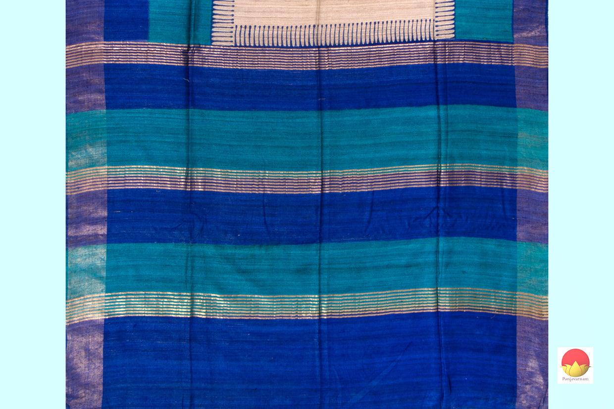 Tussar Silk Saree - Handwoven Pure Silk - PT 637 - Archives - Tussar Silk - Panjavarnam