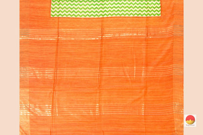 Tussar Silk Saree - Handwoven Pure Silk - PT 660 - Tussar Silk - Panjavarnam