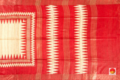 Tussar Silk Saree - Handwoven Pure Silk - PT 661 - Tussar Silk - Panjavarnam