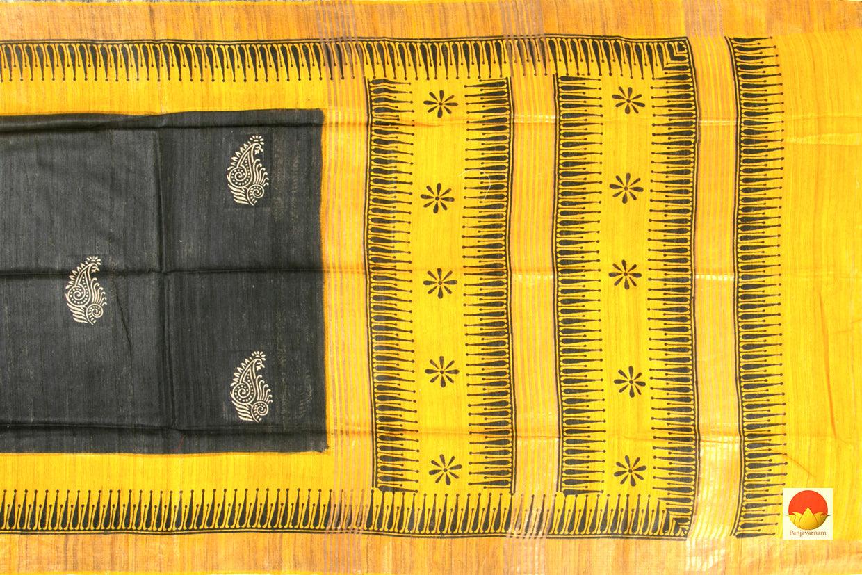 Tussar Silk Saree - Handwoven Pure Silk - PT 662 - Tussar Silk - Panjavarnam